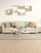 vidaXL Кафе маси 2 бр Бетонно сиво 50x50x40 см инженерно дърво