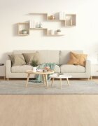 vidaXL Кафе маси 2 бр Бял гланц 50x50x40 см инженерно дърво