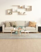 vidaXL Кафе маси 2 бр черни 50x50x40 см инженерно дърво