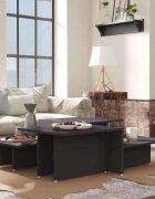 vidaXL Кафе маси 2 бр сиви 1115x50x33 см инженерно дърво