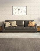 vidaXL Кафе маси с метални крака 2 бр опушен дъб 50x50x40 см
