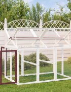 vidaXL Кафез за открито мока 141x94x104 см борово дърво масив