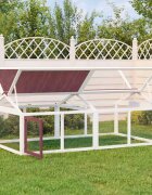 vidaXL Кафез за открито мока 200x1125x74 см борово дърво масив