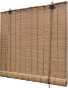 vidaXL Кафява бамбукова роло щора 120х220 см
