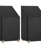vidaXL Калъф за градински стол 2 бр 8 капси 65x65x80/120 см полиетилен