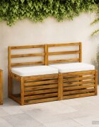 vidaXL Калъф за пейка 1 част VUGHT 100% полиестер Бяло 60 x 40 x 5 см