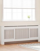vidaXL Калъф за радиатор 2 бр. Бяло 205 x 205 x 815 см