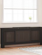 vidaXL Калъф за радиатор 2 бр. Черно 205 x 205 x 815 см