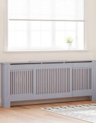 vidaXL Калъф за радиатор 2 бр. Сиво 205 x 205 x 815 см