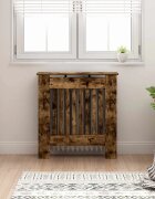 vidaXL Калъф за радиатор Опушен дъб 78 x 19 x 815 cm