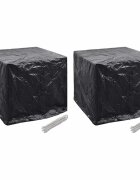 vidaXL Калъфи градински резервоари за вода 2 бр 8 капси 116x100x120 см