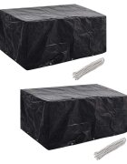 vidaXL Калъфи за 6-местни градински мебели 2 бр 10 капси 240x140 см