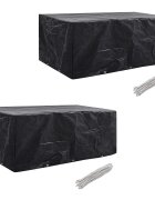 vidaXL Калъфи за 8-местни градински мебели 2 бр 10 капси 229x113 см