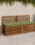 vidaXL Калъфи за пейки 2 части VUGHT 2 бр. 100% полиестер