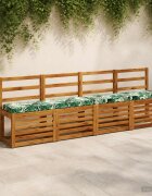 vidaXL Калъфи за пейки 2 части VUGHT 2 pcs 100% полиестер