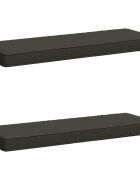 vidaXL Калъфи за пейки 2 части VUGHT 2 pcs 100% полиестер Антрацит