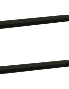 vidaXL Калъфи за пейки 2 части VUGHT 2 pcs 100% полиестер Черно