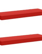 vidaXL Калъфи за пейки 2 части VUGHT 2 pcs 100% полиестер Червено