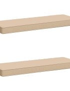 vidaXL Калъфи за пейки 2 части VUGHT 2 pcs 100% полиестер Кремаво