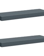 vidaXL Калъфи за пейки 2 части VUGHT 2 pcs 100% полиестер Синьо