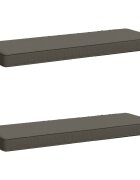 vidaXL Калъфи за пейки 2 части VUGHT 2 pcs 100% полиестер Сиво