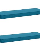vidaXL Калъфи за пейки 2 части VUGHT 2 pcs 100% полиестер Светлосиньо