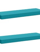 vidaXL Калъфи за пейки 2 части VUGHT 2 pcs 100% полиестер Тюркоаз