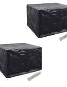 vidaXL Калъфи за полиратанова градинска мебел 2 бр 8 капси 113x113 см