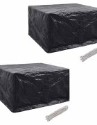 vidaXL Калъфи за полиратанова градинска мебел 2 бр 8 капси 172x113 см