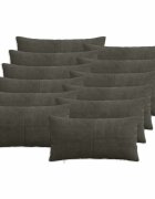 vidaXL Калъфка за възглавница 12 pcs ALMELO Антрацит 40 x 80 cm