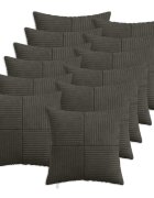 vidaXL Калъфка за възглавница 12 pcs ALMELO Антрацит 45 x 45 cm