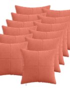 vidaXL Калъфка за възглавница 12 pcs ALMELO Червено оранжево кордурой
