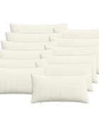 vidaXL Калъфка за възглавница 12 pcs ALMELO Кремаво 40 x 80 cm