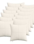 vidaXL Калъфка за възглавница 12 pcs ALMELO Кремаво 45 x 45 cm