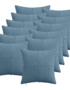 vidaXL Калъфка за възглавница 12 pcs ALMELO Синьо 45 x 45 cm кордурой