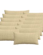 vidaXL Калъфка за възглавница 12 pcs ALMELO Сивозелен 40 x 80 cm