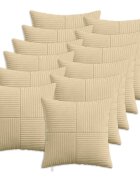 vidaXL Калъфка за възглавница 12 pcs ALMELO Сивозелен 50 x 50 cm
