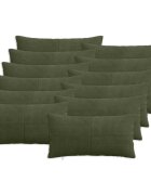 vidaXL Калъфка за възглавница 12 pcs ALMELO Зелено 40 x 80 cm кордурой