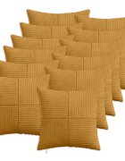 vidaXL Калъфка за възглавница 12 pcs ALMELO Жълто 40 x 40 cm кордурой