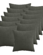 vidaXL Калъфка за възглавница 12 pcs HEERLEN Антрацит 50 x 50 cm