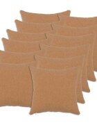 vidaXL Калъфка за възглавница 12 pcs HEERLEN Бежово 50 x 50 cm Букле