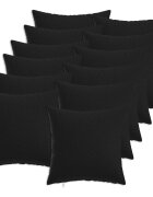 vidaXL Калъфка за възглавница 12 pcs HEERLEN Черно 40 x 40 cm