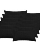 vidaXL Калъфка за възглавница 12 pcs HEERLEN Черно 40 x 80 cm Букле