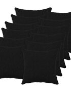 vidaXL Калъфка за възглавница 12 pcs HEERLEN Черно 50 x 50 cm Букле