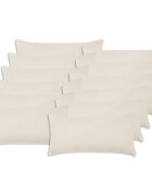 vidaXL Калъфка за възглавница 12 pcs HEERLEN Кремаво 40 x 80 cm Букле
