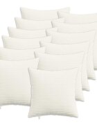 vidaXL Калъфка за възглавница 12 pcs HEERLEN Кремаво 45 x 45 cm