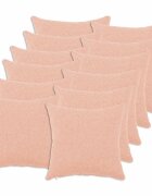 vidaXL Калъфка за възглавница 12 pcs HEERLEN Розово 45 x 45 cm Букле
