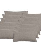 vidaXL Калъфка за възглавница 12 pcs HEERLEN Светлосиво 40 x 80 cm