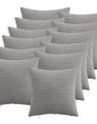 vidaXL Калъфка за възглавница 12 pcs HEERLEN Светлосиво 50 x 50 cm