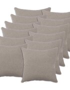 vidaXL Калъфка за възглавница 12 pcs HEERLEN Светлосиво 50 x 50 cm